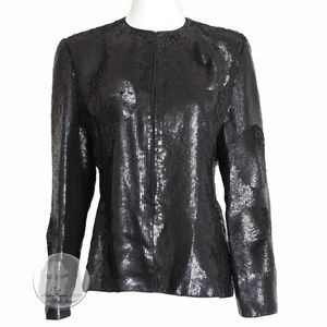 Mary McFadden Couture Jacket Sequins Evening Cocktail Formal Embellished Vintage